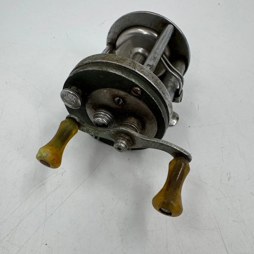 Vintage Shakespeare Marhoff 1964 Model GE‎ Fishing Reel Nickel Silver